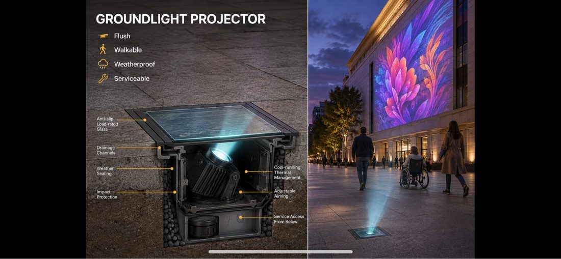 Groundlight Projector concept render